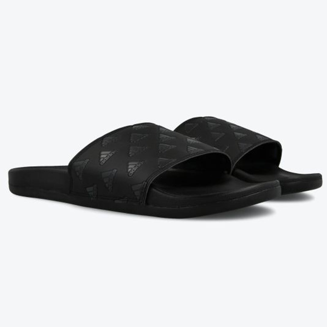 Adidas Full Black Printed Slides