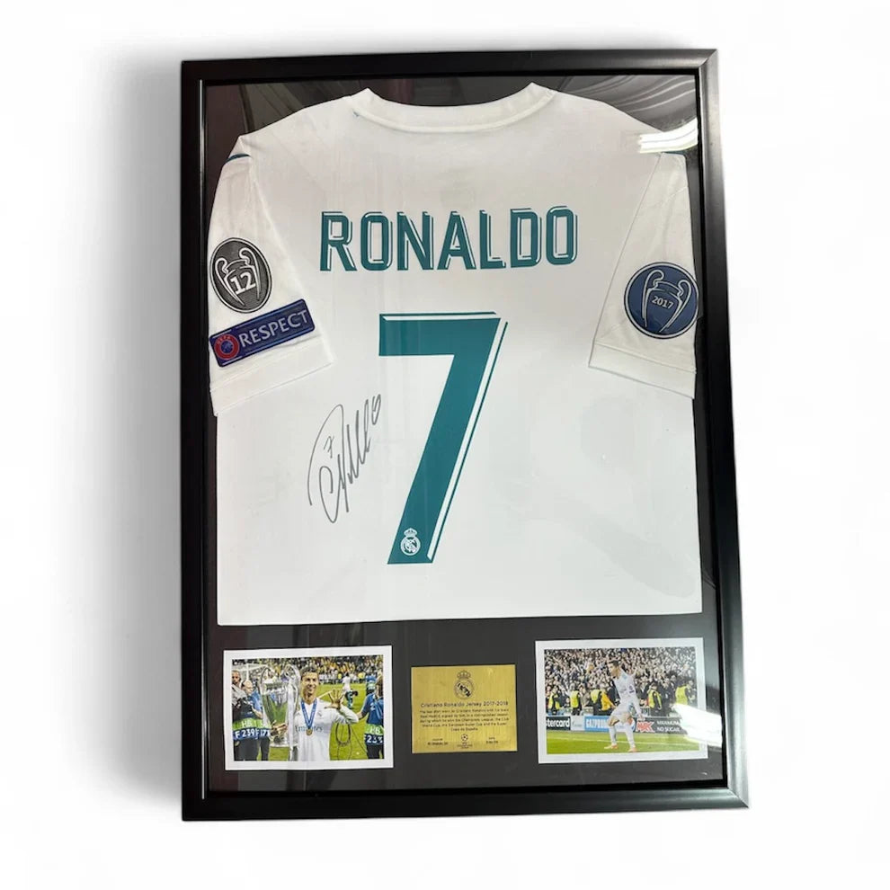 Autographed Framed CR7 UCL Final 2018