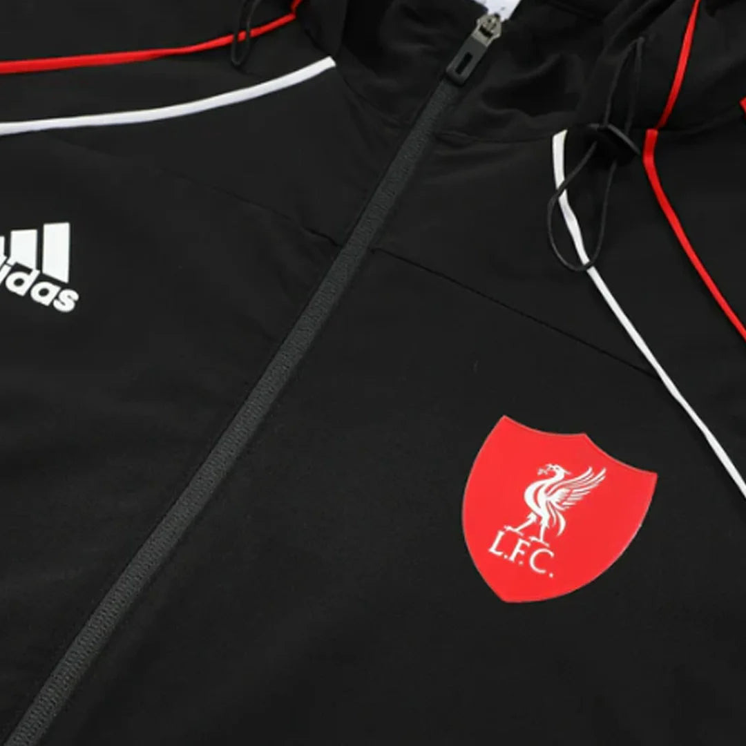 Liverpool FC 2025-26 Black Full-Zip TrackSuit Waterproof