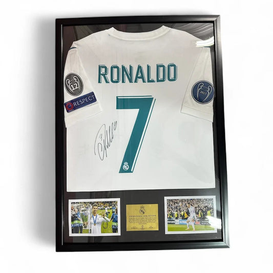 Autographed Framed CR7 UCL Final 2018