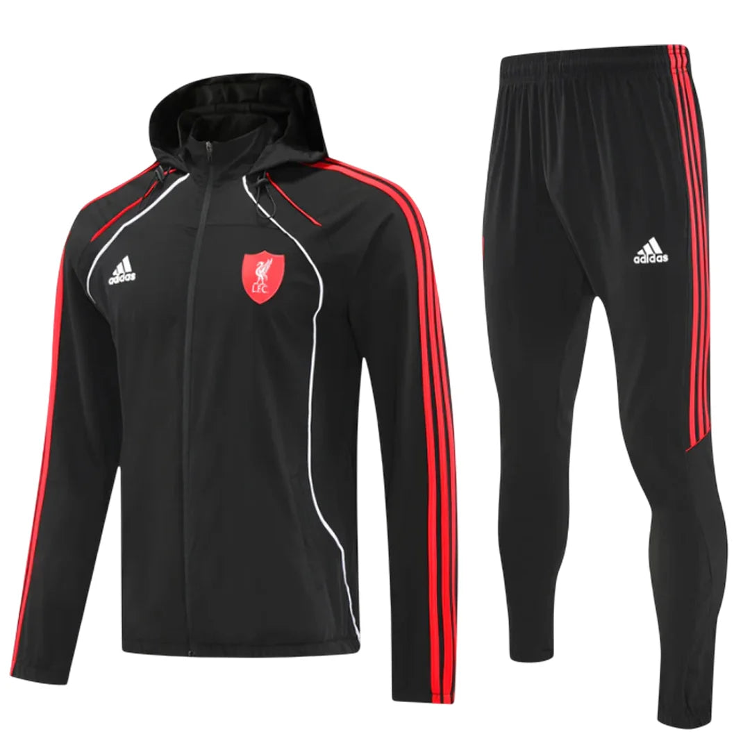 Liverpool FC 2025-26 Black Full-Zip TrackSuit Waterproof