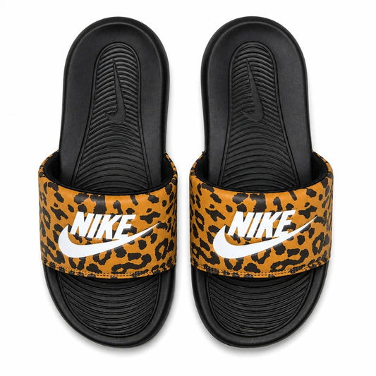 Nike Victori One Leopard Print Orange Slides