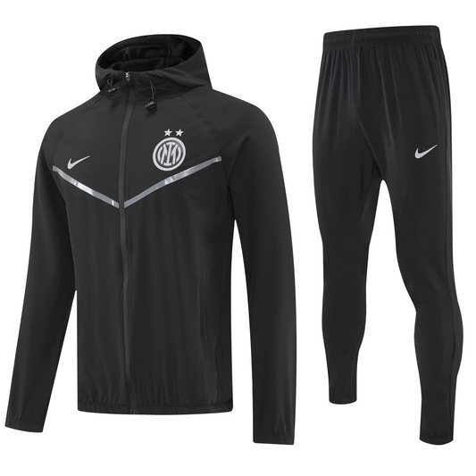 Inter Milan Full-Zip Black TrackSuit Waterproof