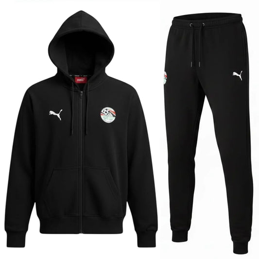 Egypt 2025-26 Full-zip Tracksuit set all black